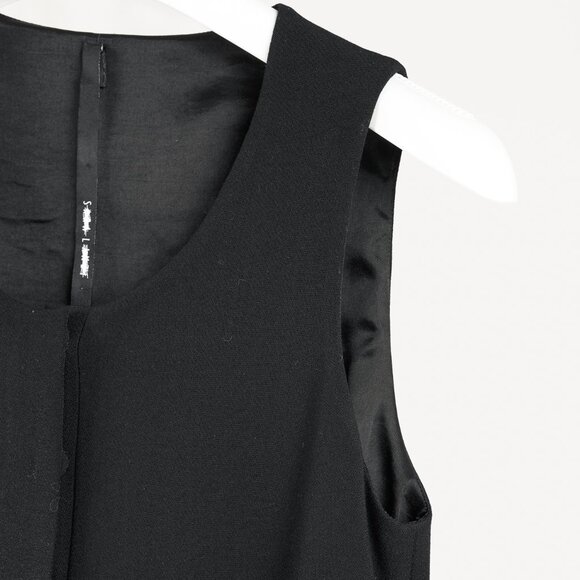 Sarah Lanzi AW/16 Minimalist Black Layered Sleeveless Dress - Picture 5 of 8